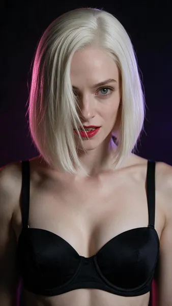 Luna, AI-generated character — biting her lip, 5-second clip